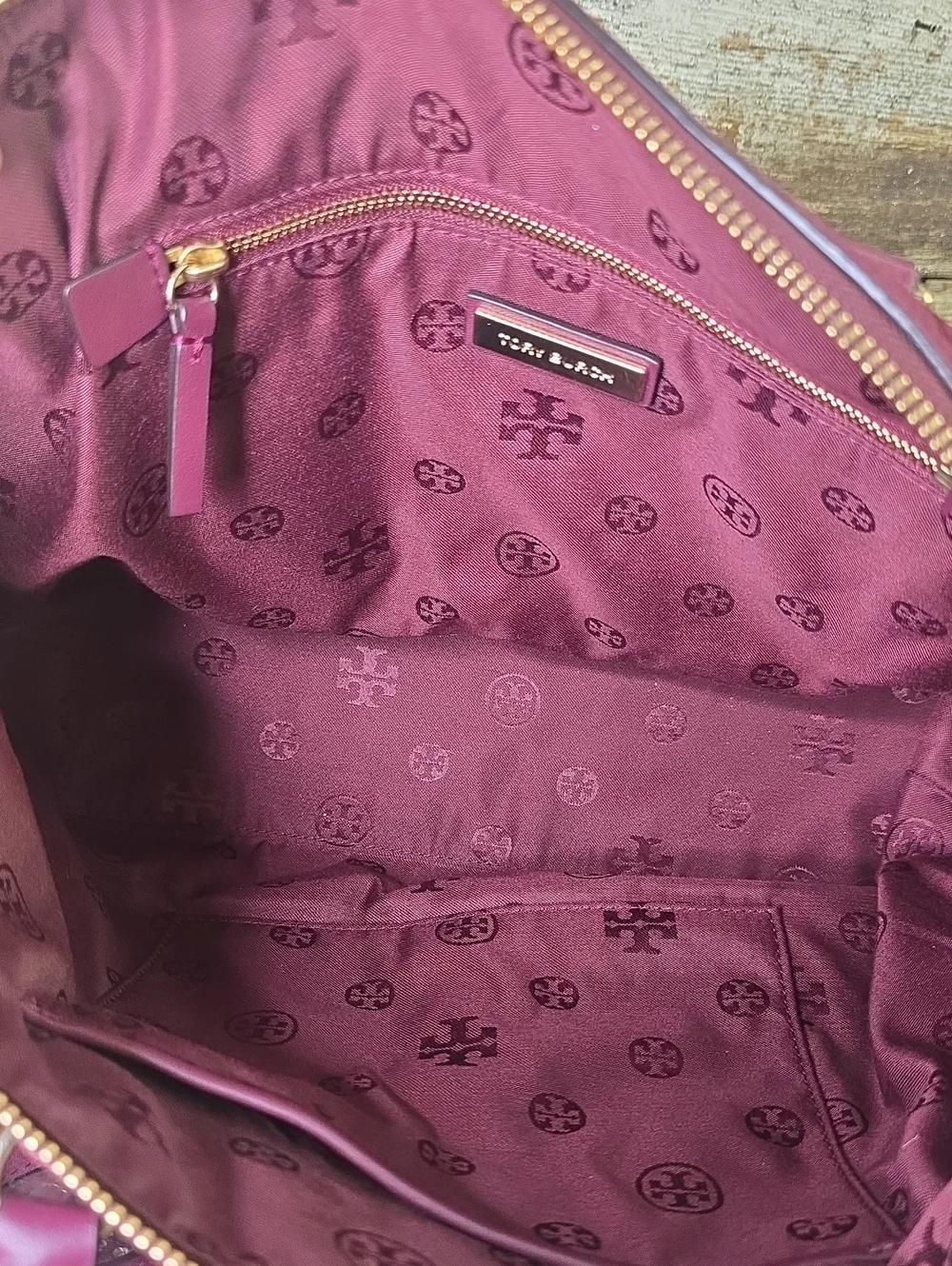 Tory Burch Frida Stitched Suede Satchel, EUC